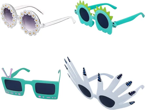 Vista 5 de Paquete de 12 gafas de sol divertidas para fiesta, novedosas gafas divertidas, máscaras de disfraz geniales para adultos, suministros de fiesta