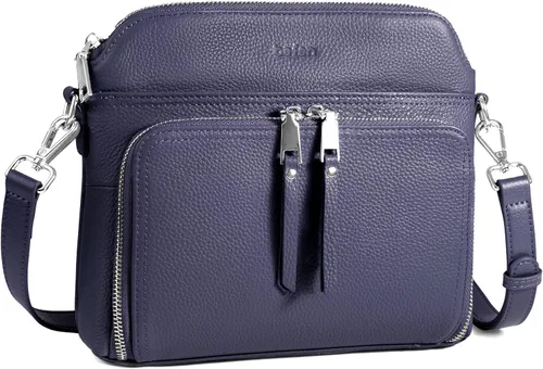 Vista 10 de befen - Bolsos cruzados de cuero genuino para mujer, bolso pequeño cruzado para el hombro con billetera RFID incorporada