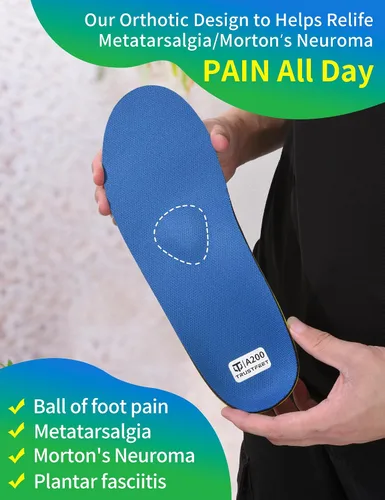 Vista 5 de Trustfeet - Plantillas de apoyo pesado para aliviar el dolor metatarsal, plantillas ortopédicas para metatarsalgia, neuroma de Morton, dolor