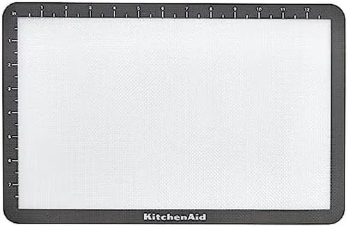 Vista 8 de KitchenAid Alfombrilla de silicona grande para hornear, 12x17 pulgadas, gris