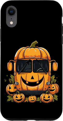 Vista 24 de iPhone 16 School Bus Pumpkin Halloween Driver Pumpkins Ride Spooky Fun Case