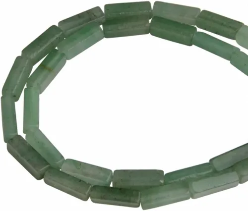 Vista 19 de Espaciador de tubo rectangular de amazonita de piedra natural de 0.157 x 0.512 in, cuentas sueltas para manualidades, pulseras, collares, joyería
