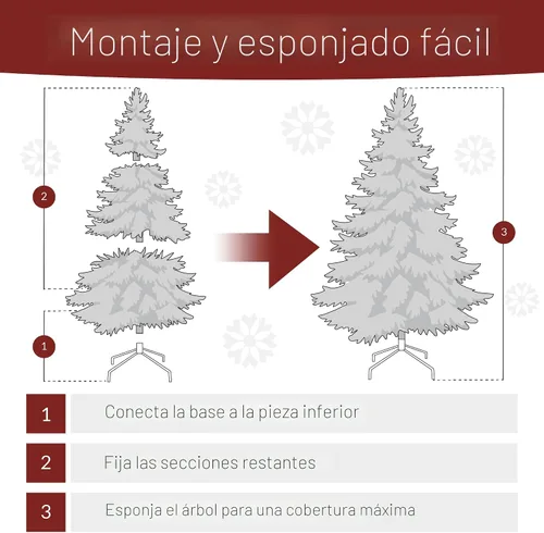 Vista 7 de Best Choice Products Árbol de Navidad azul bebé preiluminado de 6 pies, decoración navideña artificial completa con 947 puntas de rama, 250 luces