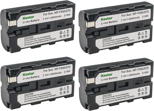 Vista 4 de Kastar Batería NP-F570 (2 unidades) Reemplazo para Sony L Series InfoLithium Batería NP-F570, NP-F550, NP-F530, NP-F330 y Sony DCRVX2100, HDRFX1
