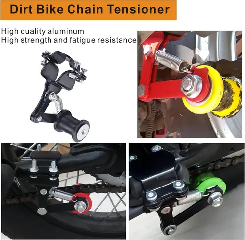 Vista 5 de Tensor de Cadena Universal para Bicicleta Motorizada Tensor de Cadena Pesada Ajustador Tensor de Cadena de Piñón de Resorte para Bicicleta