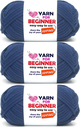Vista 68 de Hilo de color morado amatista para tejer y tejer, hilo de algodón para tejer, fácil de tejer, para principiantes, con puntadas fáciles de ver