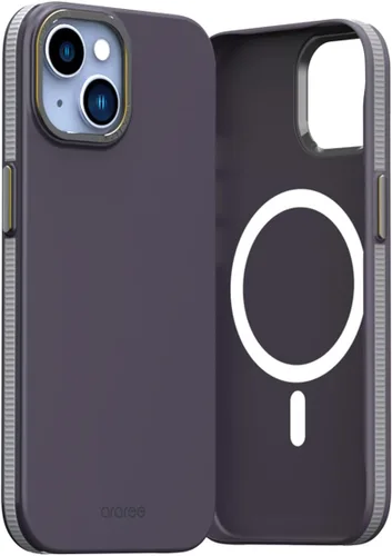 Vista 10 de araree Aero Frame - Funda diseñada para iPhone 15, compatible con MagSafe, policarbonato duro, delgada, translúcida, mate, antideslizante, cuerpo