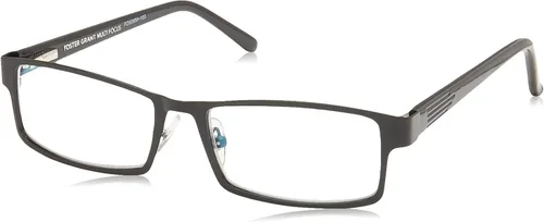 Vista 8 de Foster Grant mens Sawyer Multifocus Reading Glasses Rectangular Reading Glasses Mate plomizo/transparente