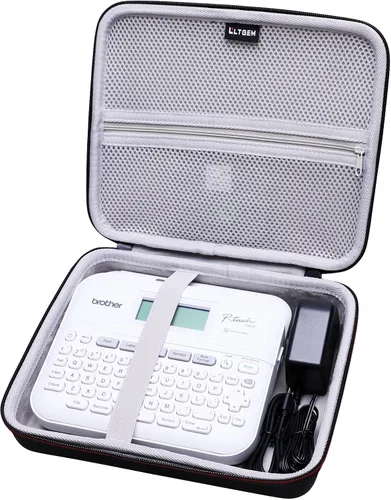 Vista 10 de LTGEM - Funda compatible con rotuladora Brother P-Touch PT-D610BT / PT-D410 / PT-D460BT / PTD600 / PTD400AD, color negro Hard EVA Shell