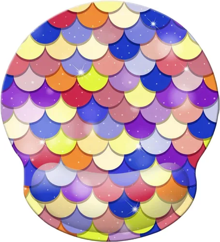 Vista 12 de Alfombrilla ergonómica de espuma viscoelástica para mouse con soporte de muñeca, cómoda alfombrilla acolchada de 9 x 10 pulgadas, alfombrilla