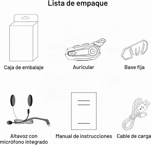 Vista 7 de Casco de motocicleta intercomunicador E1 con cancelación de ruido CVC, música estéreo IPX6, impermeable, para casco de cara completa, paquete de 2