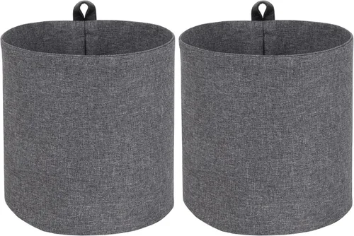 Vista 2 de Bigso Box of Sweden Soft Hang Around Hanging Storage Basket Large Beige. (Pack of 2)