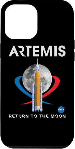 Vista 25 de Funda con logotipo para iPhone 15 Pro NASA Artemis Mission SLS Moon Insignia