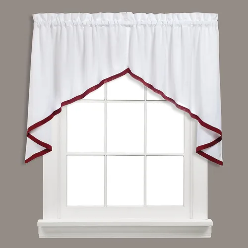 Vista 8 de SKL Home Sutton Cenefa para ventana, 18 x 38 pulgadas, Burdeos