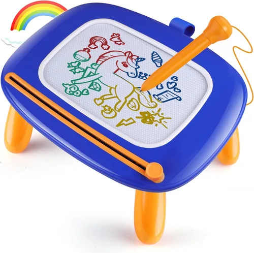 Vista 10 de Smasiagon - Pizarra de dibujo magnética para niños, juguetes para niñas de 1 a 2 años, pizarra de garabatos portátil para aprender y juguetes