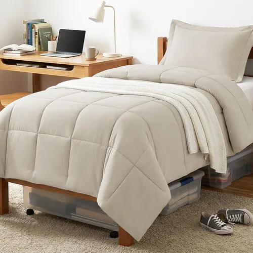 Vista 47 de CozyLux Juego de edredón Super King, juego de ropa de cama negro ceniza de 270GSM para todas las estaciones, juego de cama de 3 piezas cosidas