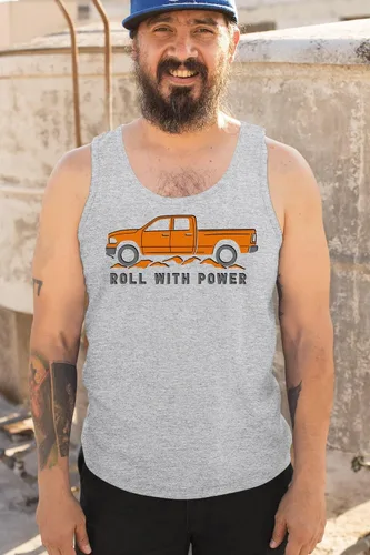 Vista 53 de Tee Hunt Camisetas gráficas y camisetas sin mangas para hombre Roll with Power Pickup Truck