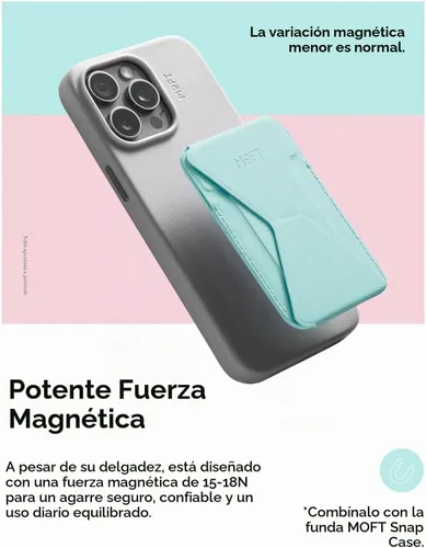 Vista 4 de MOFT Soporte magnético para cartera compatible con iPhone 17/16/15/14/13/12, ajuste de ángulo y soporte de teléfono compatible con MOVAS Magsafe