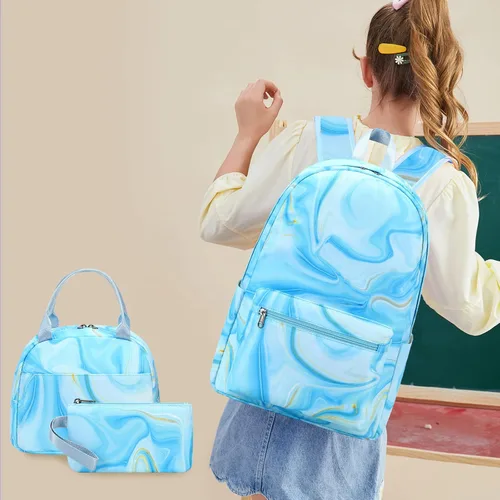 Vista 48 de LOIDOU Mochila para adolescentes y niñas, mochila escolar con lonchera y estuche para lápices, juego de bolsas escolares 3 en 1