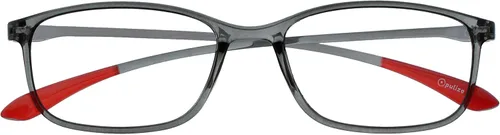 Vista 17 de OPULIZE ICE - Lentes de lectura para mujeres y hombres, marco rectangular resistente a los arañazos con bisagras de resorte, azul oscuro cristal