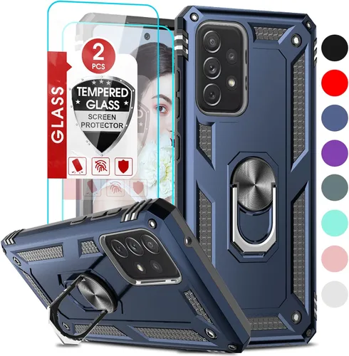 Vista 216 de LeYi Funda para Moto G Stylus 2022 4G (no compatible con 5G), funda para Moto G Stylus con 2 protectores de pantalla, funda protectora de grado Oro