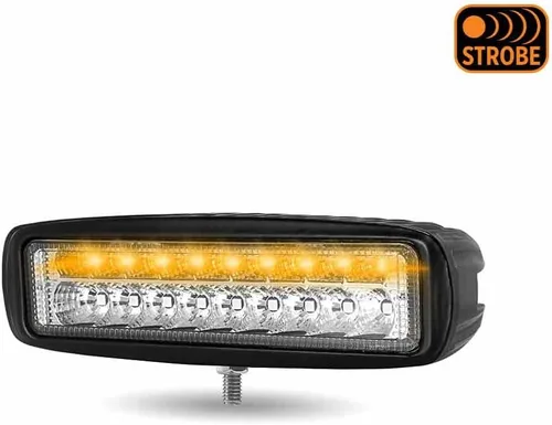 Vista 3 de Trux Accesorios TLED-W4 Universal 6" Rectangular LED Lámpara de Trabajo/Luz con Estroboscópico Ámbar