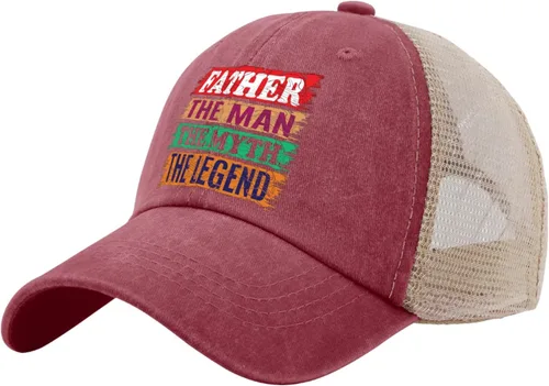 Vista 2 de Father The Man The Myth The Legend Hats for Men Baseball Caps Trendy Washed Ball Cap Adjustable
