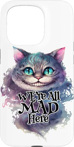Vista 14 de Cheshire cat We're All MAD Here Alicia in Wonderland - Carcasa para iPhone 17