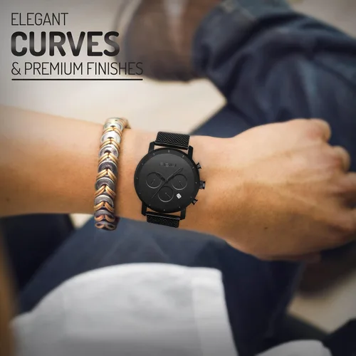 Vista 3 de FIZILI Reloj de pulsera minimalista de moda para hombre, impermeable, relojes simples ultra finos