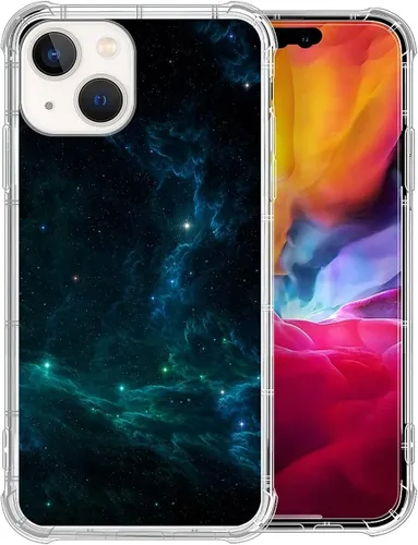 Vista 65 de CARLOCA Funda compatible con iPhone 7 Plus para niña, transparente con increíble diseño de nebulosa espacial, diseño de plástico a prueba de golpes