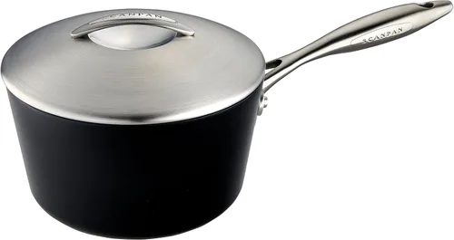 Vista 5 de Scanpan Cacerola antiadherente profesional de 1 1/4 cuartos de galón con tapa, compatible con todas las estufas, lista para inducción, apta