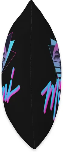 Vista 2 de Miami - Palm Trees - Vaperwave Synthwave 80s Style Almohada retro, 16 x 16 pulgadas, multicolor