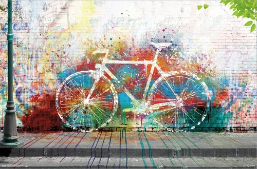 Vista 2 de Trends International Ghost Bike Wall Poster, 14.72" x 22.37", Stretched Canvas