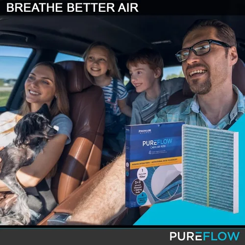 Vista 6 de Pureflow - Filtro de aire de cabina PC5519X y nuevo ambientador de coche con eliminador de olores, se adapta a Honda Accord 2003-22, Civic 2006-15
