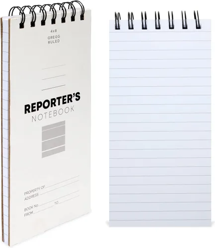 Vista 4 de Juvale Reporters - Cuaderno encuadernado en la parte superior y bloc de notas de campo para periodismo y notas de campo, encuadernación en espiral