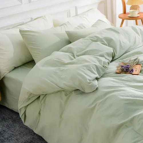 Vista 60 de NEXHOME PRO Funda de edredón Twin XL 100% algodón lavado, transpirable, duradera, texturizada, similar al lino, juego de ropa de cama para el hogar