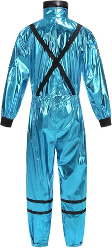 Vista 22 de GRAJTCIN Disfraz de astronauta para mujer, traje espacial brillante para Halloween, disfraz de astronauta