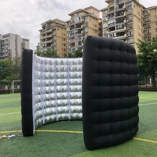Vista 6 de Cabina de fotos inflable 360 con 24 piezas de tubo de luz LED y ventilador de aire para cabina de fotos telón de fondo para fiesta, boda, cumpleaños