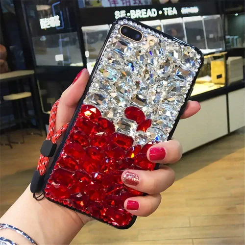 Vista 10 de Funda para Moto G4 Play, lujo 3D hecho a mano con piedras brillantes de cristal, diamantes de imitación brillantes, para Motorola Moto G4 Play
