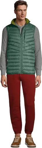 Vista 4 de Lands' End Chaleco de plumón ultraligero y plegable para hombre