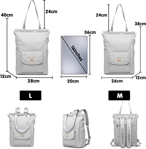 Vista 7 de FANDARE Mochila unisex Bolsas de hombro casuales con puerto de carga USB Equipaje, Negro), CC-AR004