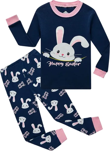 Vista 6 de Family Feeling - Conjunto de pijama para niños pequeños, 100% algodón, manga larga Negro/Esqueleto/Golw-in-the-dark