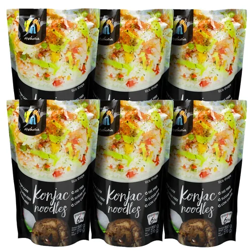 Vista 22 de Hethstia Konjac Noodles Angel Hair - Paquete de 6 fideos Shirataki, bajo en calorías, bajo en carbohidratos, sin azúcar, sin gluten, apto para dieta