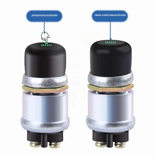 Vista 5 de CarBole Interruptor de arranque de botón momentáneo impermeable 12V 20A