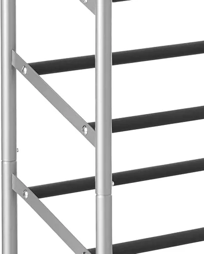 Vista 7 de Whitmor Torre de zapatos de 8 niveles, 40 pares, con estantes antideslizantes