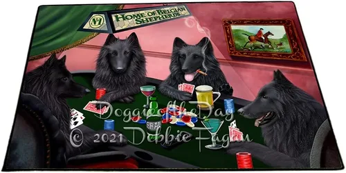 Vista 20 de Doggie of the Day Belgian Shepherd Dogs Floor Mat - 4th of July Independence Day - Best Dog Doormat - Protector Decor - Unique Portrait Art