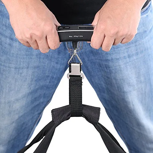Vista 3 de Báscula digital portátil de equipaje colgante para viajes, báscula de peso de maleta, báscula electrónica de equipaje de alta precisión de 110.2
