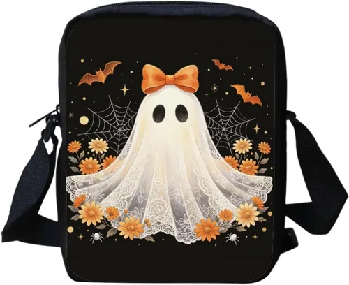 Vista 42 de Halloween Cat Small Messenger Bag Crossbody Shoulder Bag for Women Black Cat Pumpkin
