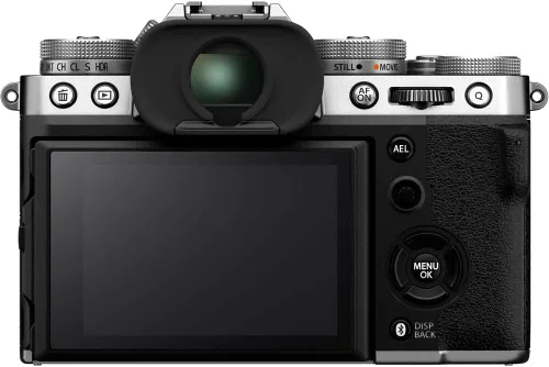 Vista 3 de FUJIFILM Cuerpo de cámara digital X-T5 (plateado) con lente Sigma 0.709-1.969 in f/2.8, incluye: tarjeta de memoria SanDisk Extreme PRO SDXC de 128