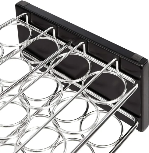 Vista 3 de Amazon Basics Estante organizador de especias de 20 frascos, color plateado